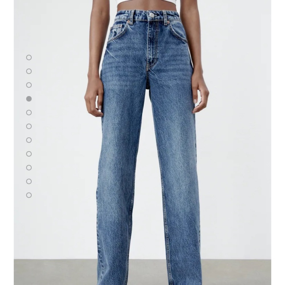Zara wide leg denim jeans